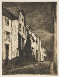 Saverne、1858のストリート。