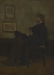 グレーと黒のアレンジメントの習作、No. 2: Thomas Carlyle の肖像、187273。
