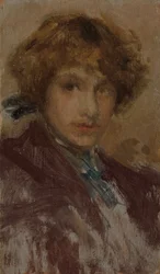 少女の頭と肩の研究 189697年