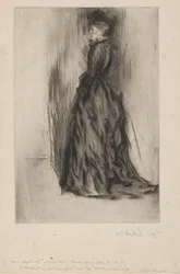 The Velvet Dress レイランド夫人、1873-1874年。