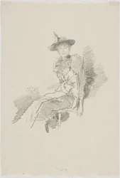 翼のある帽子、1890（紙にリソ）