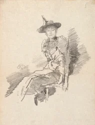翼のある帽子、1890年。
