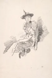 翼のある帽子、1890。
