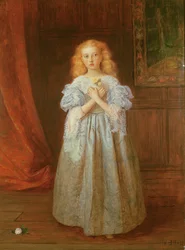 ヴァン・ダイクのために座った少女、1868