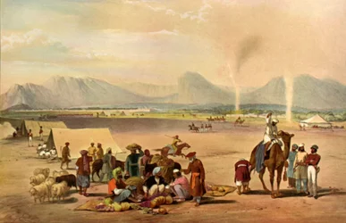カンダハール市、南からババワリ山に向かって見る、1840年、1901年。