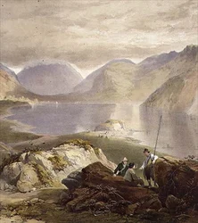 イギリス湖水地方、1853年からの漁師の詳細、Wast Water（97210の詳細）