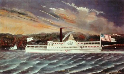 蒸気船「トーマス・E・ハルス」。