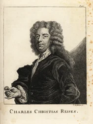 チャールズ・クリスチャン・ライゼン（1680-1725）のポートレート（イギリスの宝石彫刻家・篆刻家