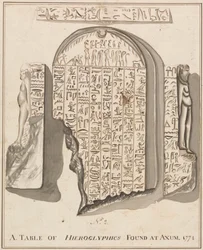 Nº 2. A. Tabela de Hieróglifos encontrada em Axum