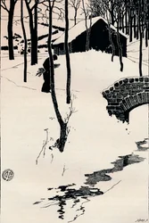 森の中のコテージ、c1897