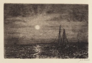 干潮時の月明かり