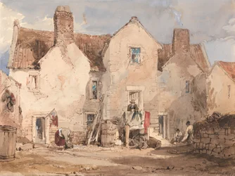 Casas dos Pescadores em Sculcoats perto de Hull, Yorkshire