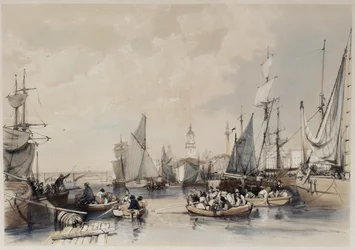 ロンドン港、1834