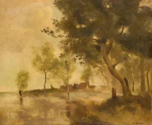 風景、1915年頃（キャンバスに油彩）