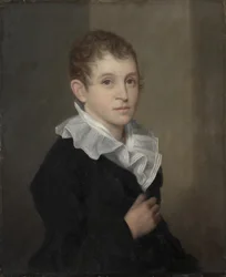 サミュエル・バーバー・クラーク、c。 1810年（木に油彩）
