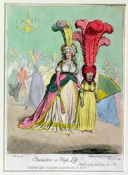 ハイライフのキャラクター、1795年にハンナハンフリーによって発行（手描きのエッチング）