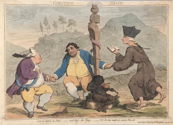 連合ダンス、パブ。 1785（手書きの彫刻）
