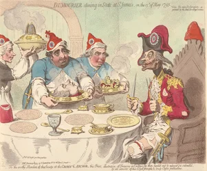 1793年5月15日、セント・ジェームズで国賓として食事をするデュムーリエ