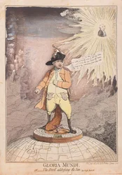 Gloria Mundi、またはThe DevilがSunに取り組んでいる、パブ。 1782（手描きの彫刻）