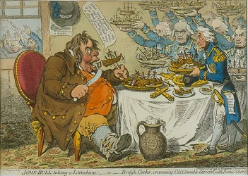 ジョンブルンランチョン、1798（カラーエッチング）