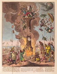Siege de la Colonne de Pompee、サイエンスインザピロリー、パブ。 1799年（手描きの彫刻）