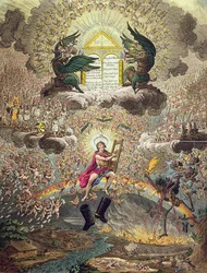 1798年にハンナ・ハンフリーによって出版された『ホシュの神格化』（手彩色銅版画）