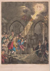 憲法の柱、パブ。 1835年（手描きの彫刻）