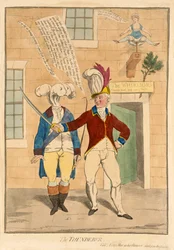 サンダーラー、パブ。 1782（手描きの彫刻）