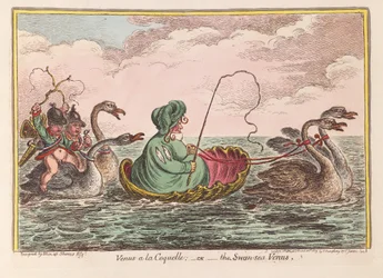 Venus a la Coquelle;または白鳥の海の金星、パブ。 1809（手描きの彫刻）