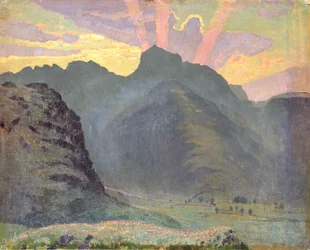 湖水地方の日の出、1915