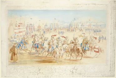 The Melee（No. 1）、1839（紙に鉛筆とトイレ）