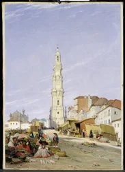 聖職者の塔、ポルト、ポルトガル、1837
