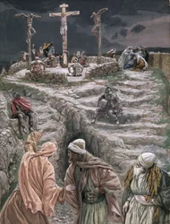 Eloi Eloi Lama Sabacthani、「The Life of Christ」のイラスト、1884-96年（WC＆ガッシュ、板紙）