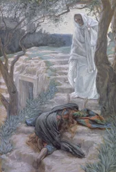 Noli Me Tangere、「キリストの生涯」のイラスト、1884-96年（板紙にトイレとガッシュ）