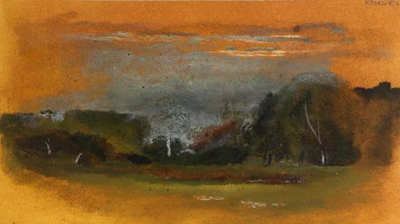 A Landscape View（カードに油彩