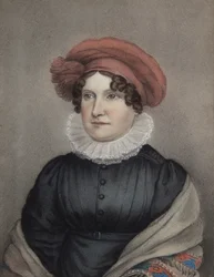 Mrs Ellen Sharples (グレーの紙にパステル)