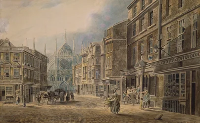 ロンドン、オールドトスルSt.Leading to Westminster Abbey、1776