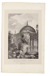 ベナレス、ヴィシュヴェシュヴール寺院 1831-33年（リトグラフ）