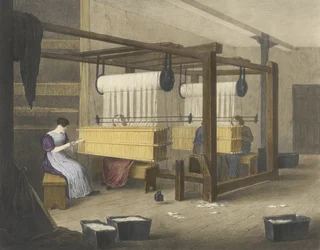 Reeding or Drawing in、Progress of Cotton No. 9、pub。 1840