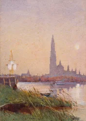 川の情景、1887