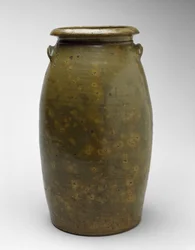 チャーン、c。 1873-1900（アルカリ釉石器）