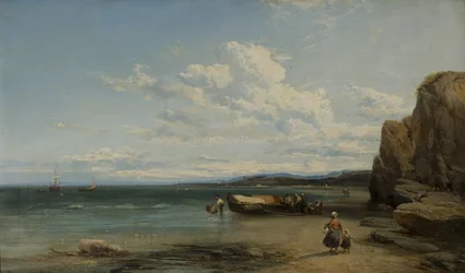 ボートのある沿岸の風景、1863