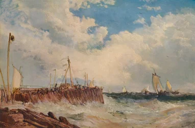 オランダの海岸で、1876年、1938年