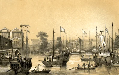 カントンのイギリス工場、1847