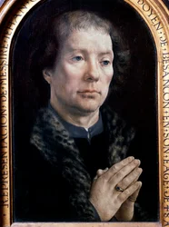 シャルル5世の顧問ジャン・キャロンドレ（1469-1545）の肖像 ヤン・ゴッセール・ディット・マブセ（1478-1536）の絵画（Ec.Flam.） 1517年