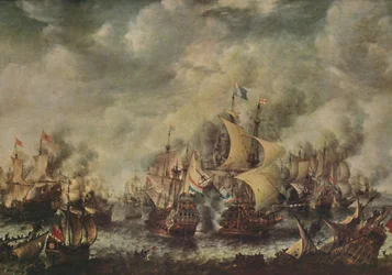 イギリス人とオランダ人の間の海戦、テルハイデ沖、1653年8月、1914年。