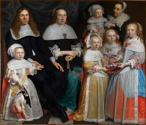 マインデルト ソンクと妻と子供たち、1662 年。