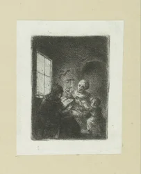 Gezin bij het raam The Compleat Work of Etchings by John Chalon / Oeuvre Complette des Eaux Fortes par Jean Chalon (シリーズ名)
