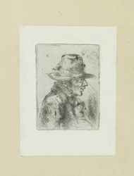 男はhoge hoedを置き、naar rechts The Compleat Work of Etchings by John Chalon / Oeuvre Complette des Eaux Fortes par Jean Chalon (シリーズ名)