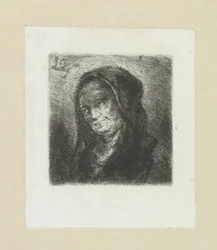 Oude vrouw met zwarte sluier The Compleat Work of Etchings by John Chalon / Oeuvre Complette des Eaux Fortes par Jean Chalon (シリーズ名)